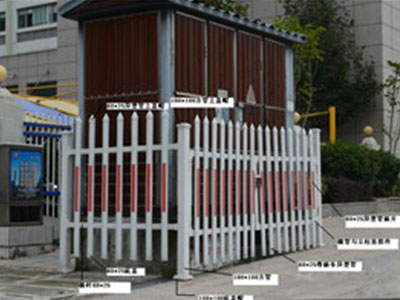 广州红色插片护栏